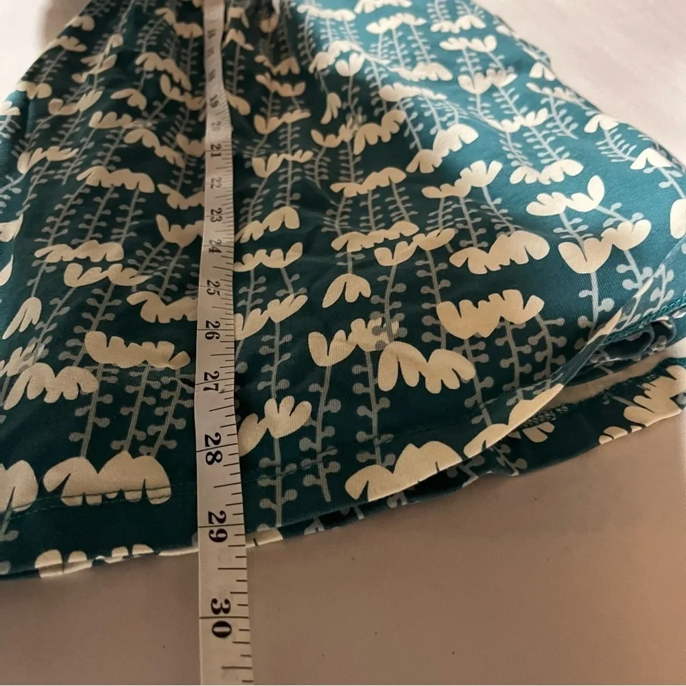 Hanna Andersson Teal and White Floral Girls Dress 8